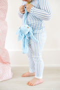 Sleep Romper Pajamas - Stripe Cabana Light Blue