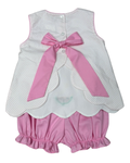 Watermelon Scallop Bow Back bloomer Set