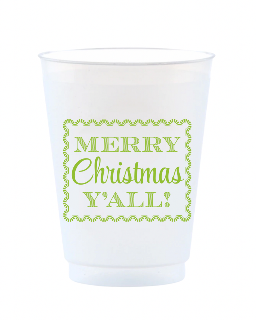 Merry Christmas Y’all Reusable Frost Flex Cups