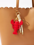 Lobster Bag Charm/Key Ring, Red