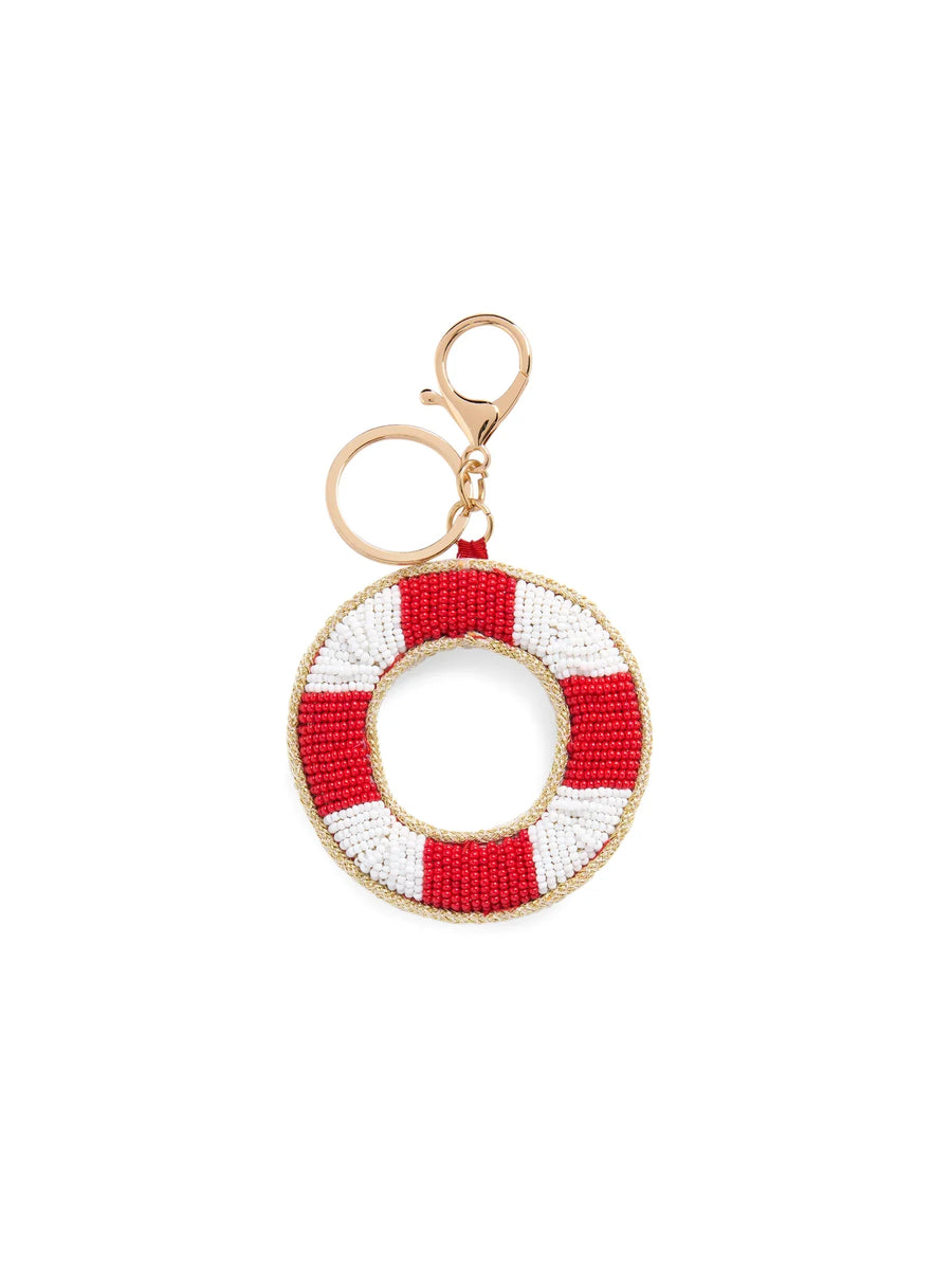 Life Saver Beaded Bag Charm/Key Ring, Multi