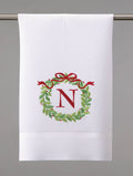 Monogramed Wreath Guest Towel