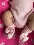 Bow Booties - Powder Pink