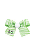 Golf Ball Seersucker Hair Bow