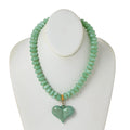 Happy Heart Beaded Necklace with Chunky Heart