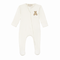 Bear Hugs Zip Footie - Ivory