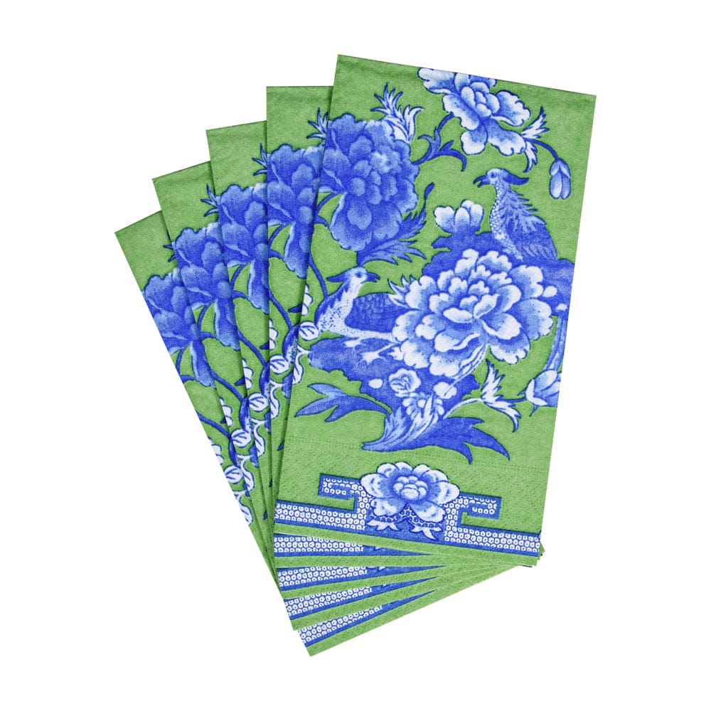 Green and Blue Plate Guest Towel