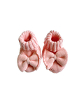 Bow Booties - Powder Pink