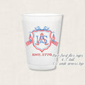 Summer Patriotic Frost Flex Cups, Set of 8 16 oz Frosted Party Cups, Watercolor Fourth of July Party Cups, Memorial Day Party Drinkware