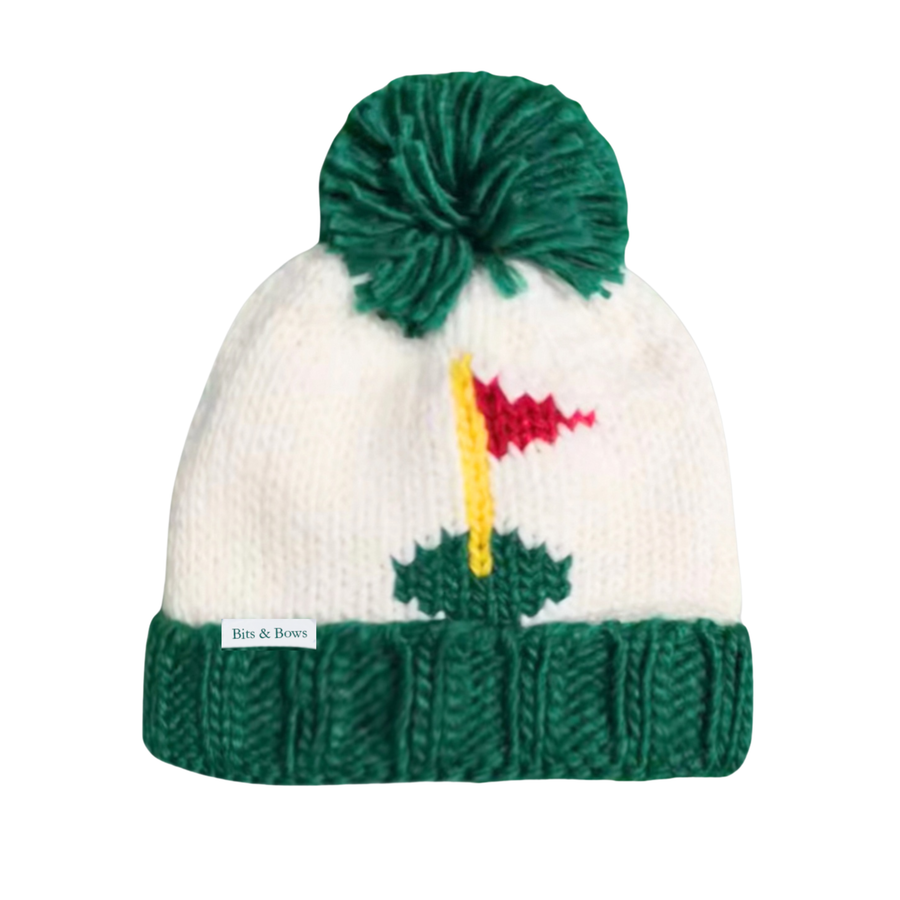 Golf Flag Bobble Hat (Baby, Toddler, Kid)