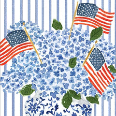 Flags And Hydrangeas Guest Towel