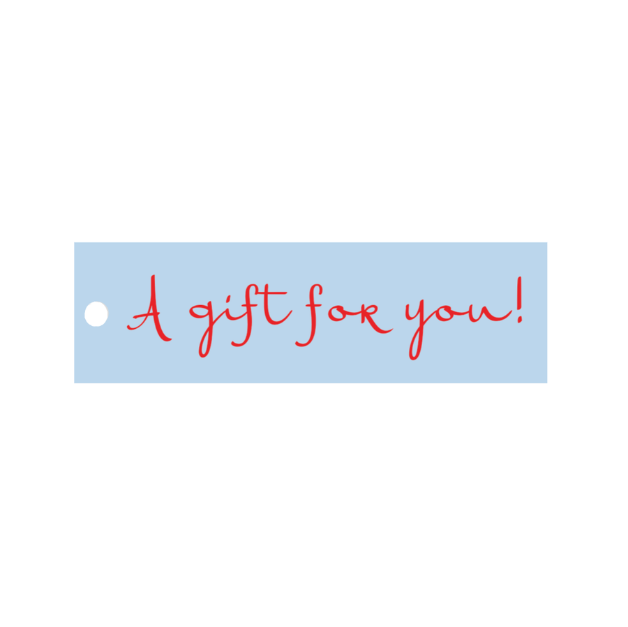 A Gift For You Tag - Blue and Red