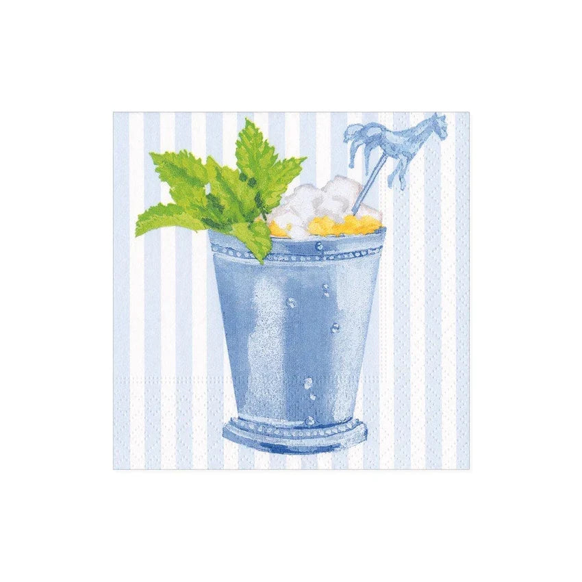 Mint Julep Paper Cocktail Napkins in Blue