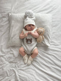 Little Bear Baby Booties - Cream