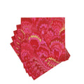 Marbled Ceramica Red & Fuchsia Cocktail Napkin