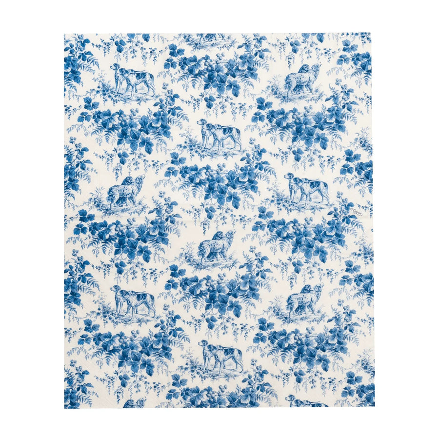 Hunting Toile Blue Guest Towels