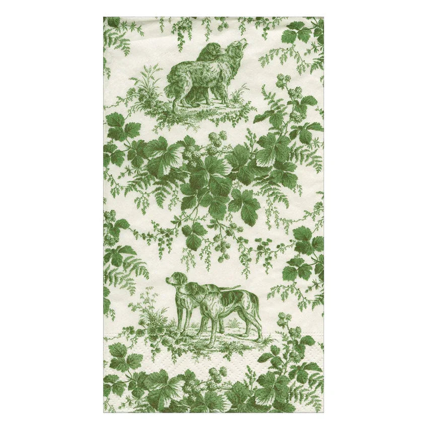 Hunting Toile Evergreen Guest Towel