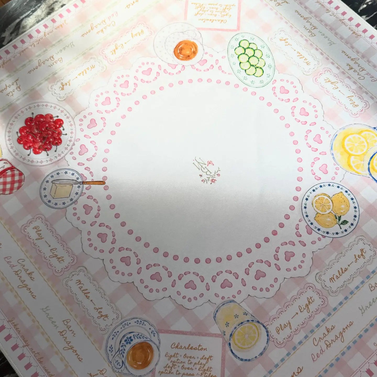 Farmers Market Mahjong Mat | Double-Sided American Mahjong Mat