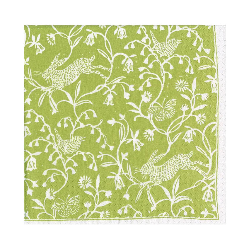 Hedgerow Moss Green Luncheon Napkins
