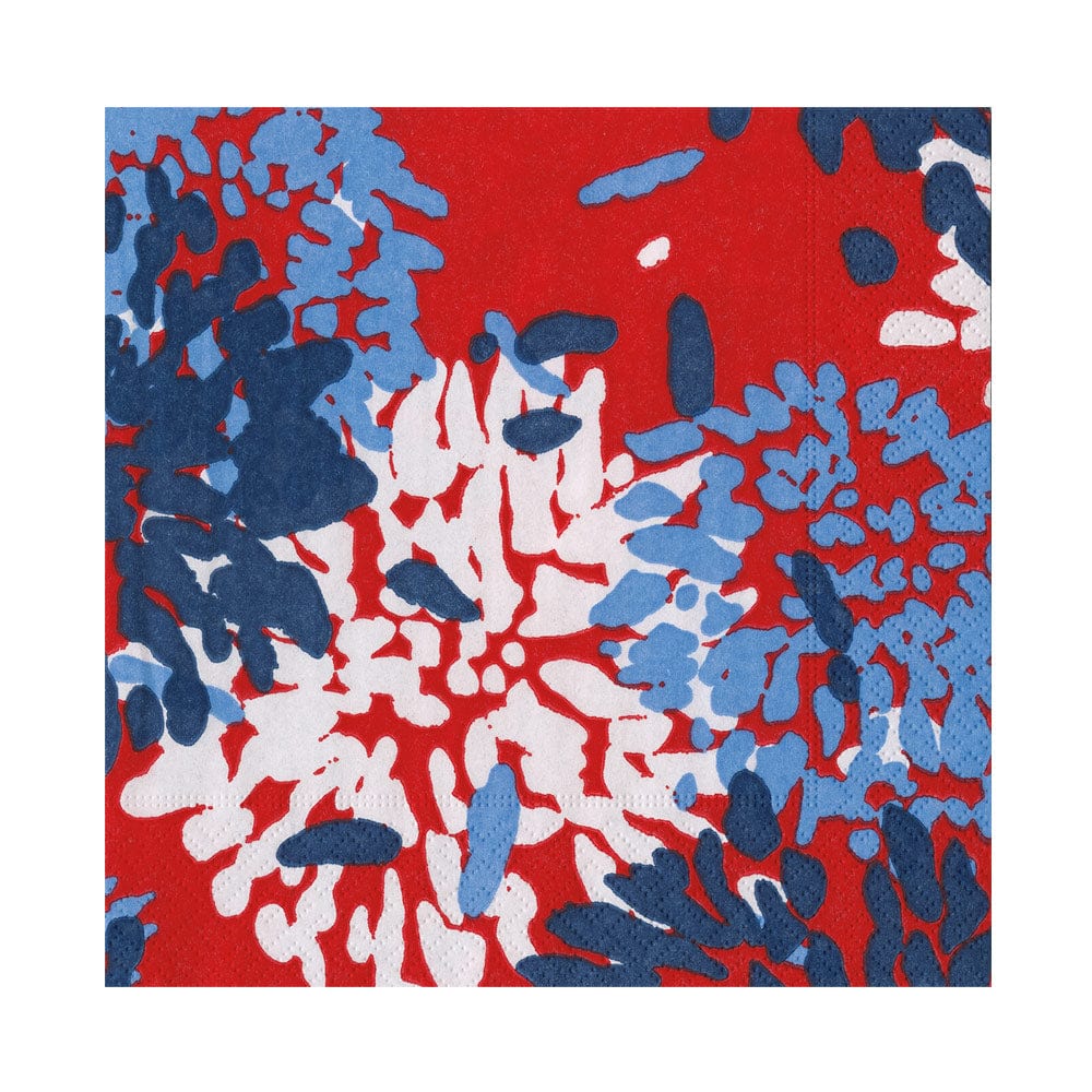 Chrysanthemum Red/White/Blue Napkin Luncheon
