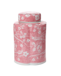 Hand-Painted Pink Chinoiserie Vases / Jar