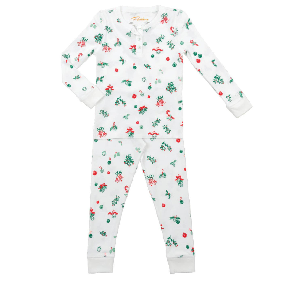 "Jingle Bells"  Christmas Holiday Kid pajamas  Pima cotton