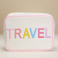 Canvas Travel Bag with Rainbow Lettering