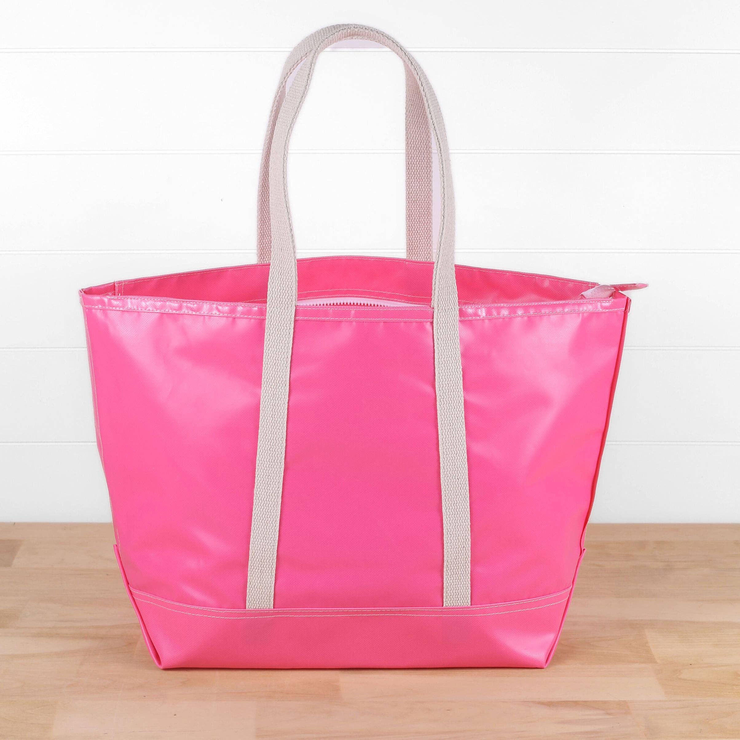 Pink Big Sur Tote Embroidered with Mahj