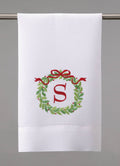 Monogramed Wreath Guest Towel