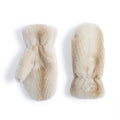 Polar Plush Mittens with Tonal Chevron Pattern and Fleece Lining