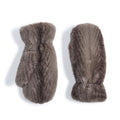 Polar Plush Mittens with Tonal Chevron Pattern and Fleece Lining