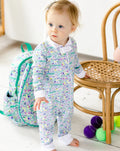 Baby Zip Onesie in Tennis Print