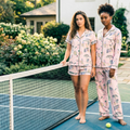 Sunday Funday Tennis Short Sleeved Pajama Set | PJs
