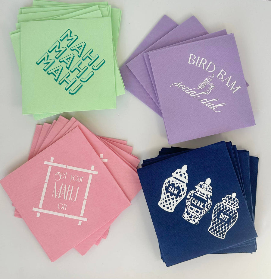 Mah Jong Cocktail Napkins