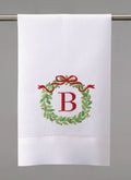 Monogramed Wreath Guest Towel