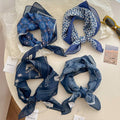 Pastoral Indigo Floral Bandana Square scarf