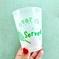 Over Served Tennis Frosted Cups