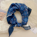 Pastoral Indigo Floral Bandana Square scarf
