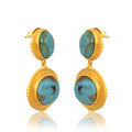 Island Hopping Drop Earrings - Turquoise