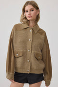 Denim Knit Combi Jacket