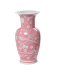 Hand-Painted Pink Chinoiserie Vases / Jar