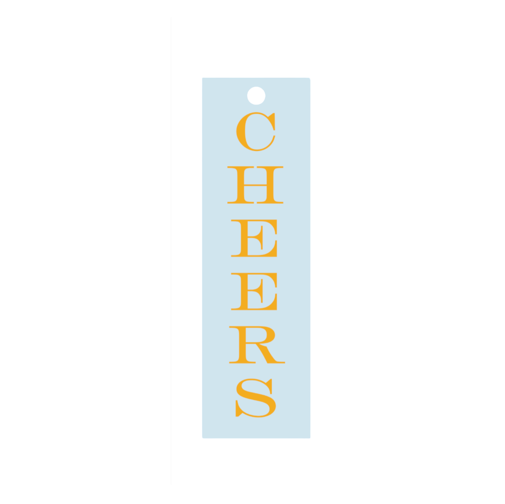 Cheers Tag - Blue and Orange