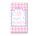 Mahjong Pink Plaid "Can I Use a Joker" 24ct Guest Napkins