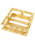 Gold Bamboo Cocktail Napkin Holder - Aluminum