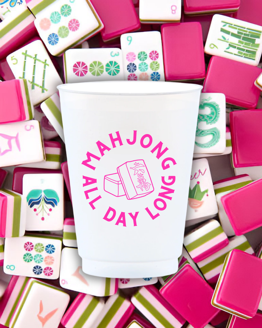 Mahjong All Day Long Reusable Frost Flex Cups