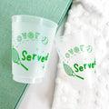 Over Served Tennis Frosted Cups