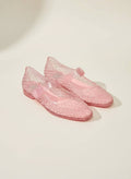 LISA Woven Jelly Mary Jane Flats Tapered Square Toe Trend Sh