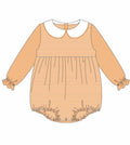 Knit Stripe Long Sleeve Peter Pan Collar Bubble - GIRL