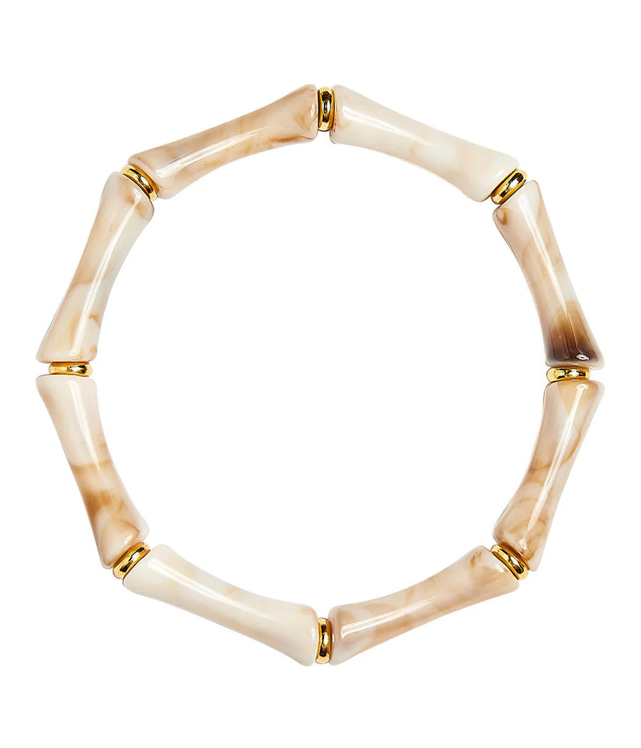 Lucy - Bamboo Acrylic Bracelet - Bone