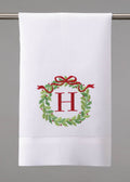 Monogramed Wreath Guest Towel